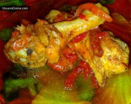 Куриные ножки с овощами 
