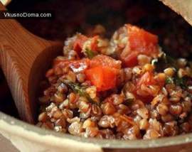 Гречневая каша с овощами