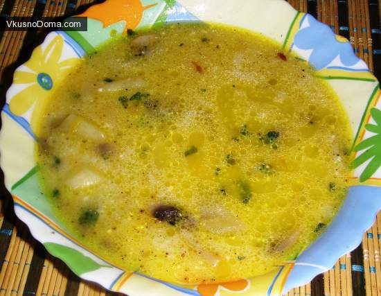 грибной супчик с сыром