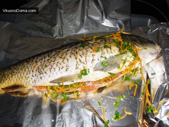 карп фаршированный морковкой по-корейски карп фаршированный морковкой по-корейски