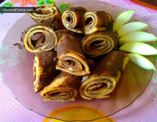 шоколадные рулетики