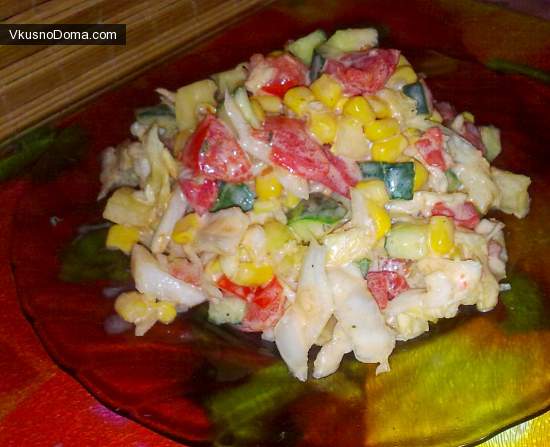 вкусный салат панорама рецепт