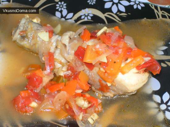 тушеная курица с овощами