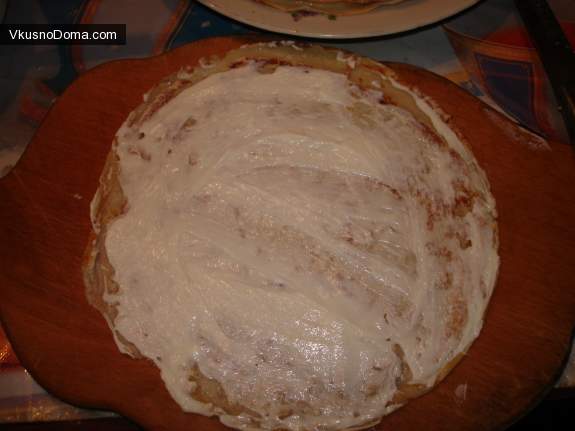 готовим блины с клюквенным соусом и творогом