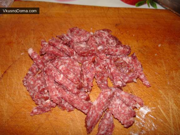 рецепт салата с копченым мясом