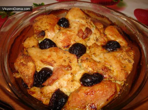 Курица с черносливом в банке