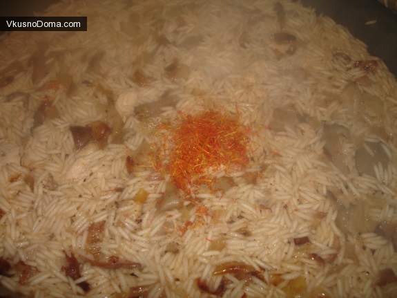 рецепт паэльи с курицей и грибами