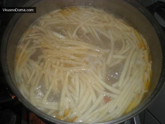 рецепт супа с домашней лапшой